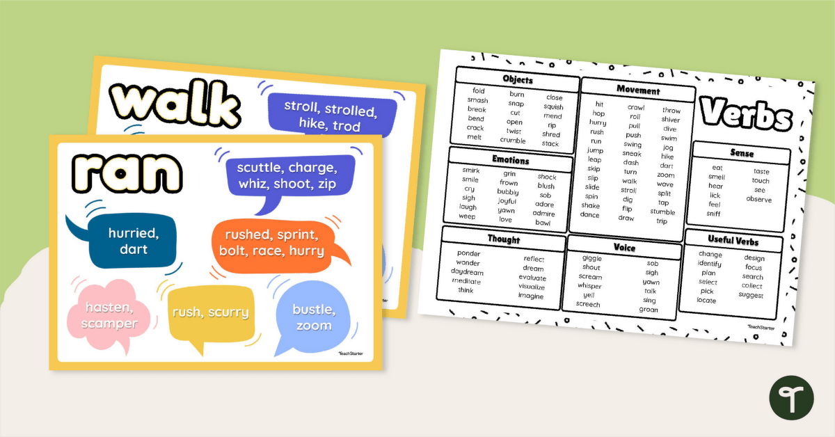 Better Verb Choice Words Pack teaching resource