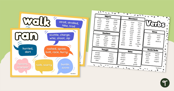 Go to Better Verb Choice Words Pack teaching resource