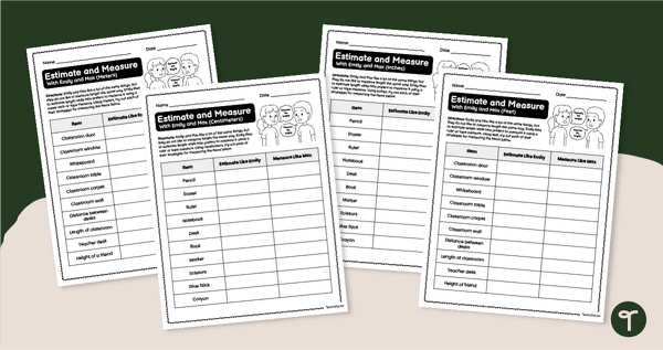 Go to 3rd Grade - Estimate and Measure Length Worksheets teaching resource