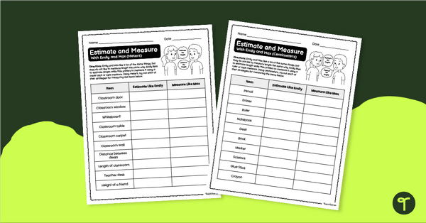 Go to Year 3 - Estimate and Measure Length Worksheets teaching resource