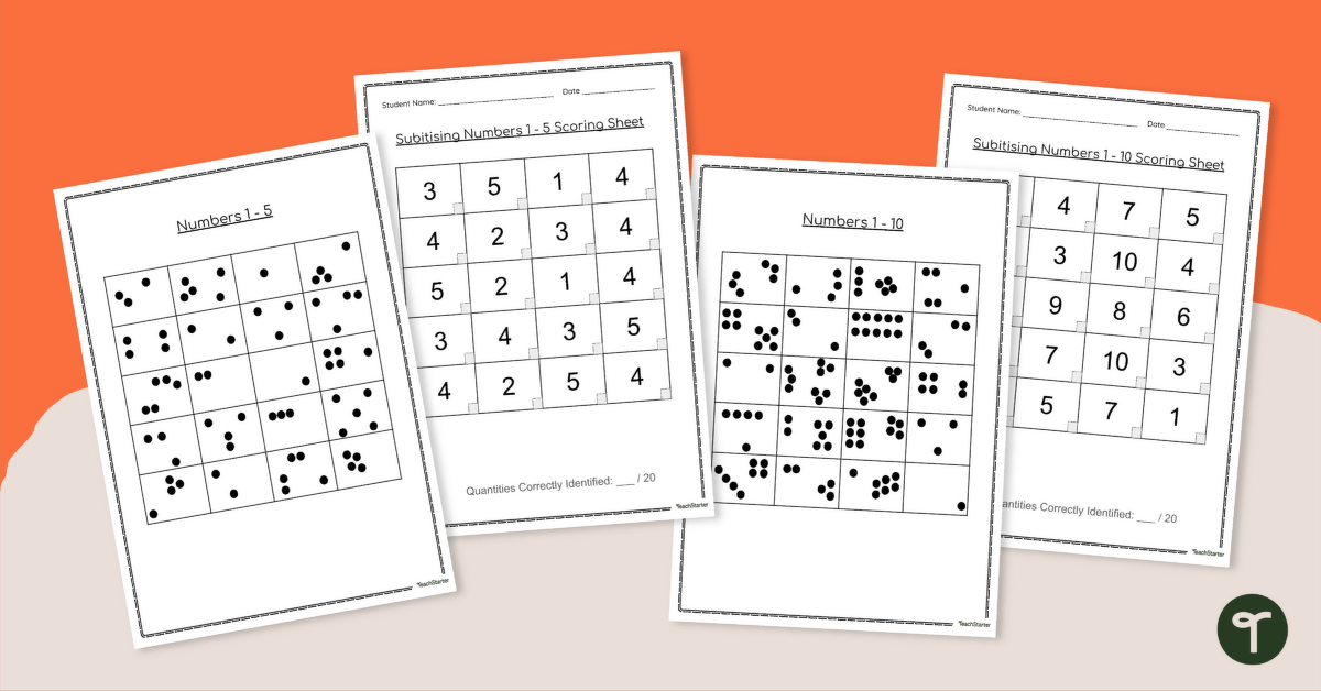 Subitising Assessment Pack teaching resource