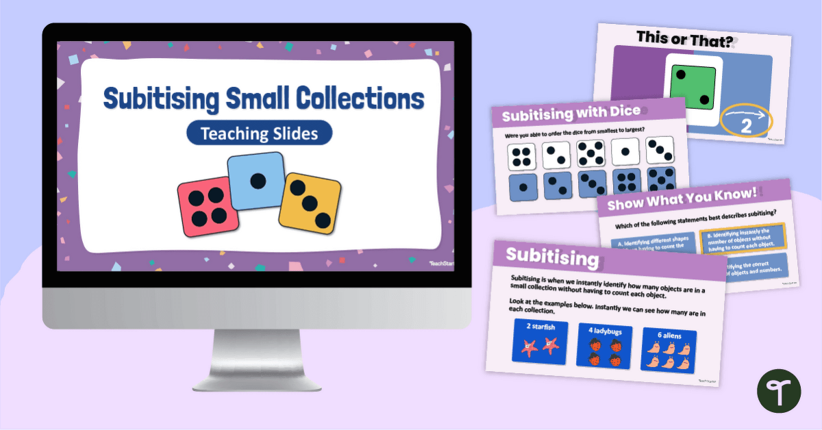 Subitising Small Collections PowerPoint teaching resource