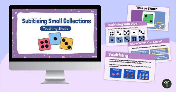 Go to Subitising Small Collections PowerPoint teaching resource