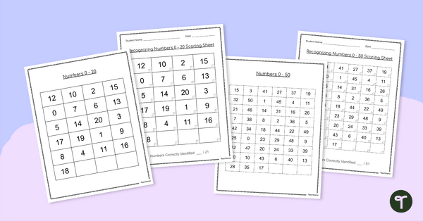 Go to Number Recognition Assessment Pack teaching resource