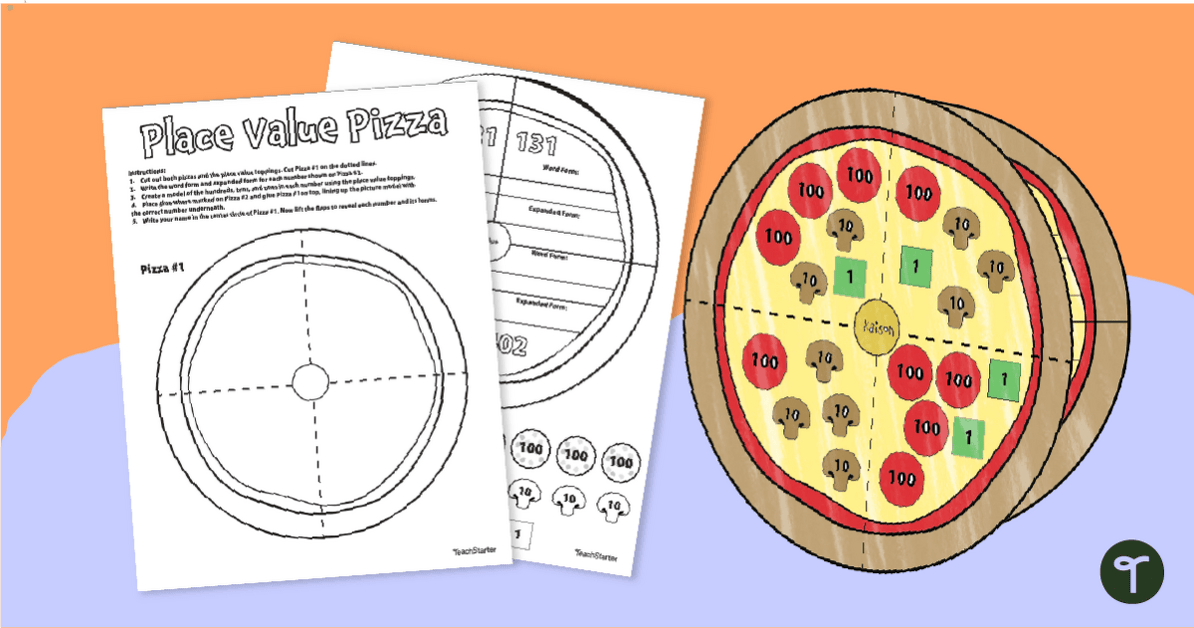 Place Value Pizza - Math Craft teaching resource