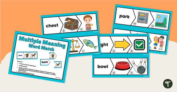 Go to Multiple Meaning Match-Up Cards teaching resource