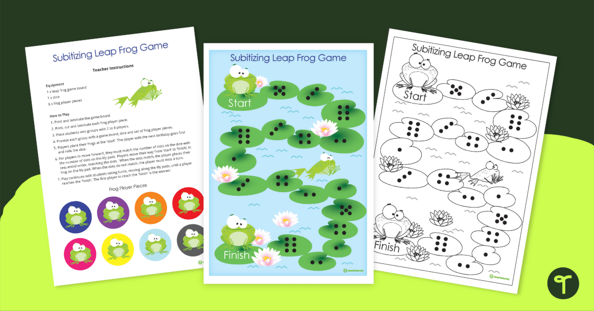 Subitizing Games — Leapfrog! teaching resource