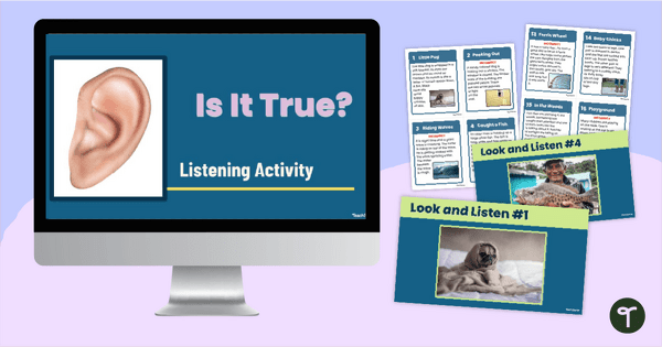 Go to Is It True? Active Listening Activity teaching resource