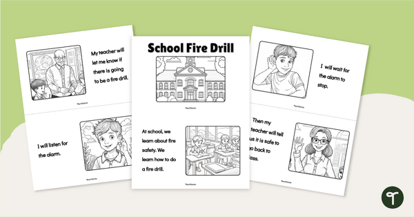 Go to School Fire Drill Social Storybook teaching resource