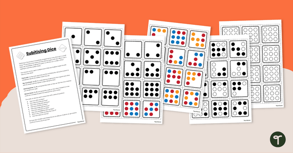 Go to Subitising Dice - Numbers 1 to 9 teaching resource