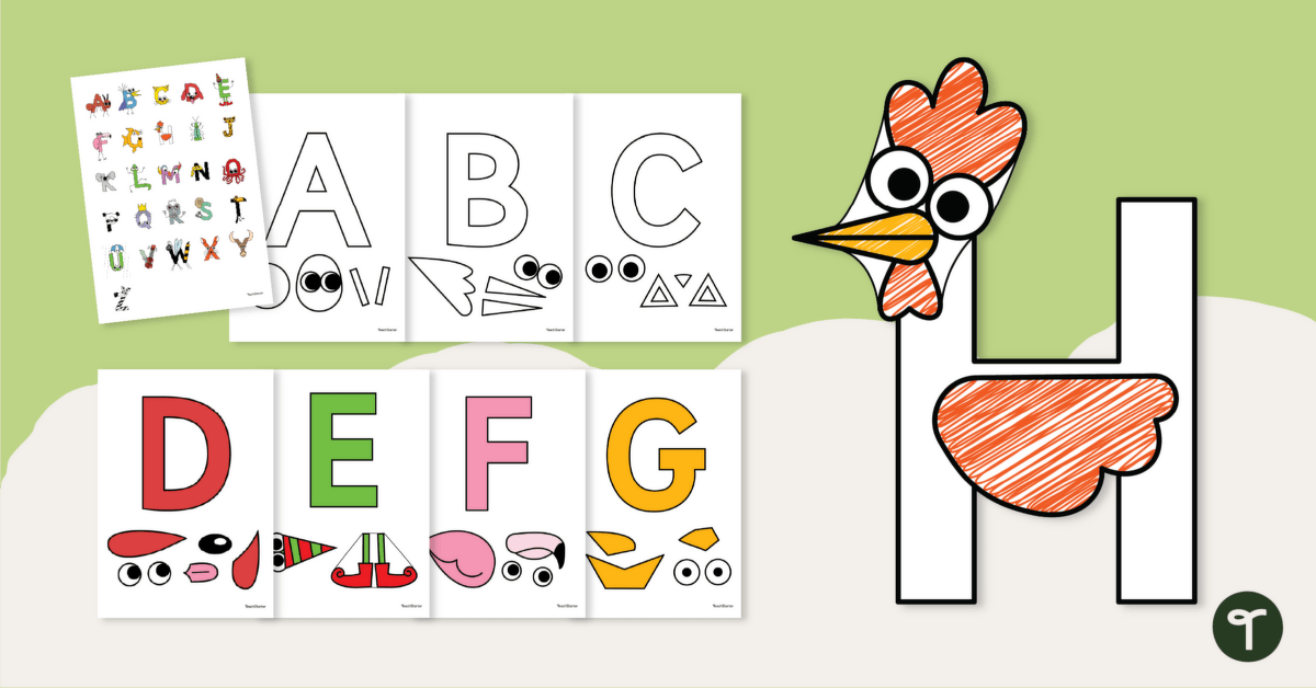 Alphabet Craft Printable Templates teaching resource