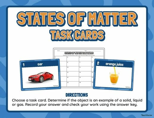 3 States of Matter Task Cards teaching resource