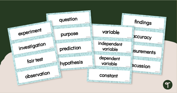 Go to Scientific Method Word Wall Vocabulary teaching resource