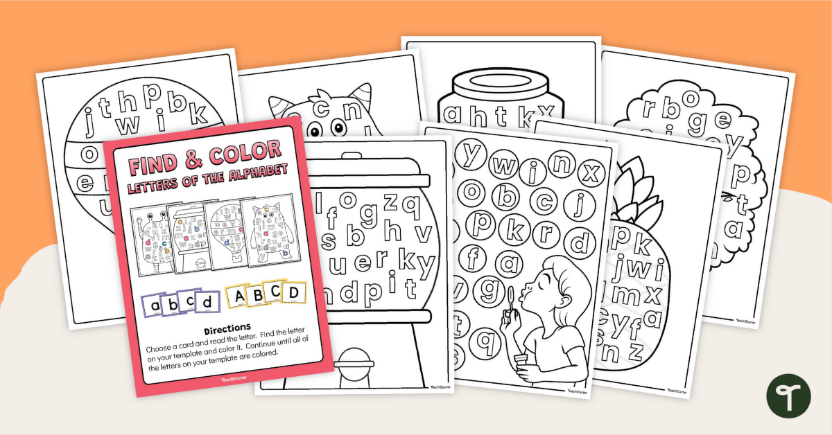 Find and Color Alphabet Activity teaching resource