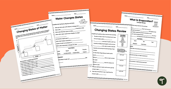 Image of Changing States of Matter Worksheets