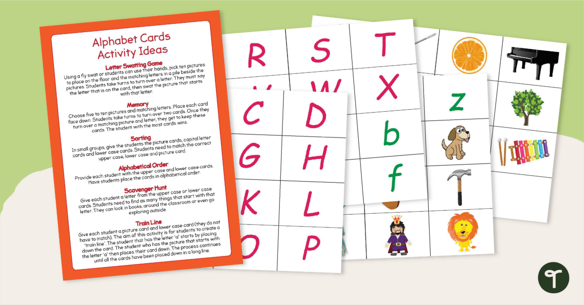 Alphabet Picture and Letter Cards teaching resource