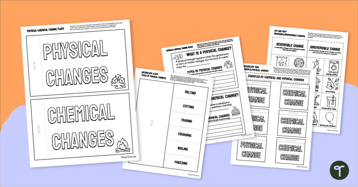 Physical and Chemical Changes Foldables teaching resource