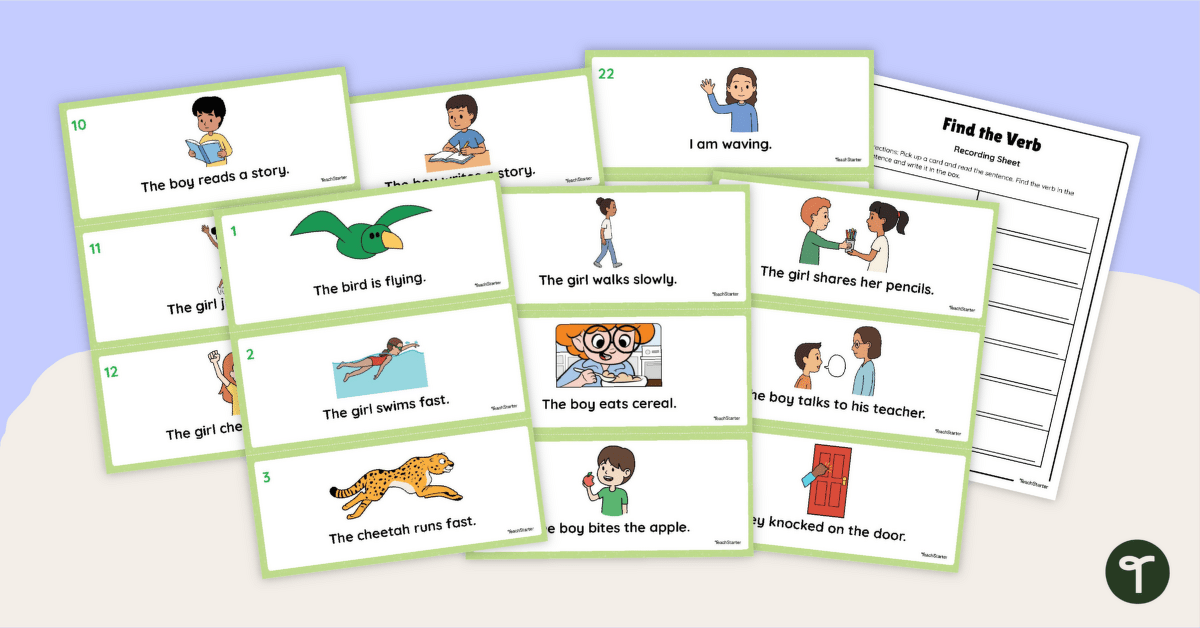 Find the Verb Task Cards teaching resource