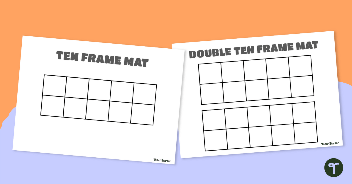 Tens Frame Mats (Single and Double) teaching resource