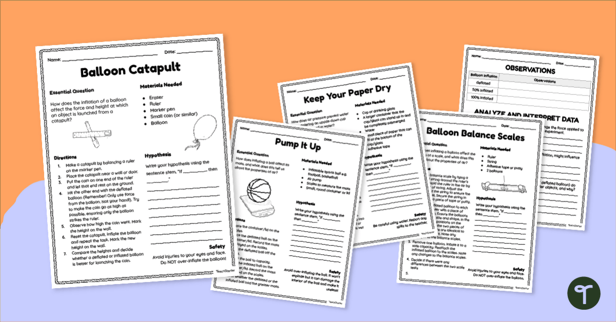 Does Air Have Mass? Matter Science Experiments teaching resource