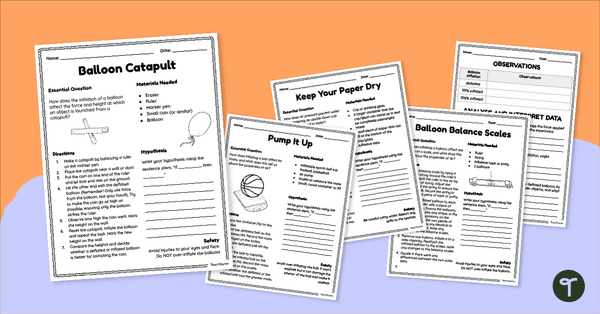 Go to Does Air Have Mass? Matter Science Experiments teaching resource