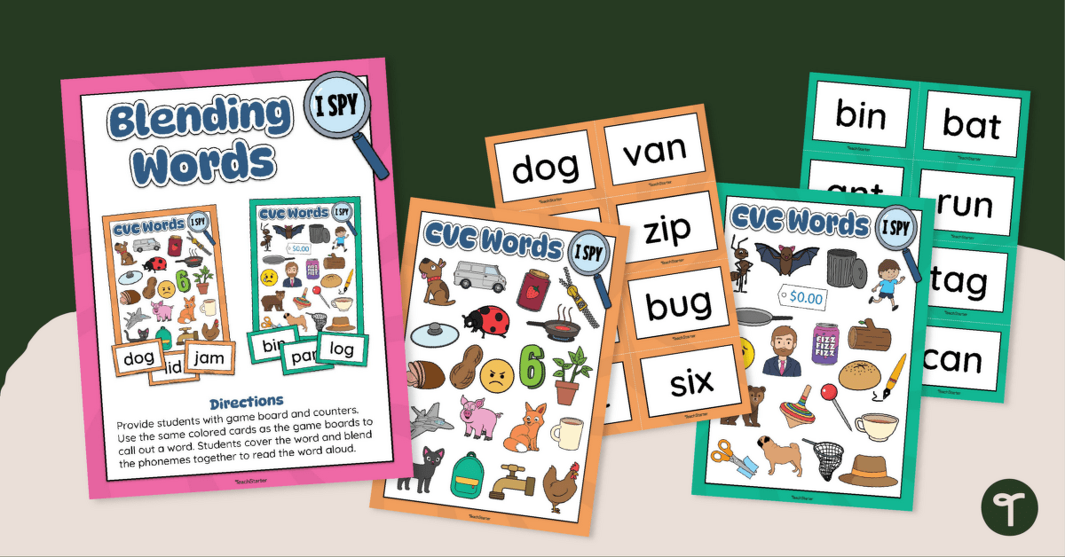 I Spy Blending Phonemes Activity teaching resource