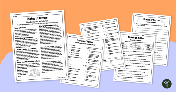 Go to 3rd Grade States of Matter - Reading Worksheets teaching resource