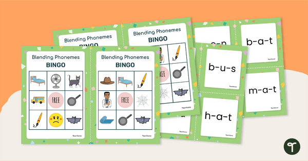 Go to Blending Phonemes CVC Word BINGO teaching resource