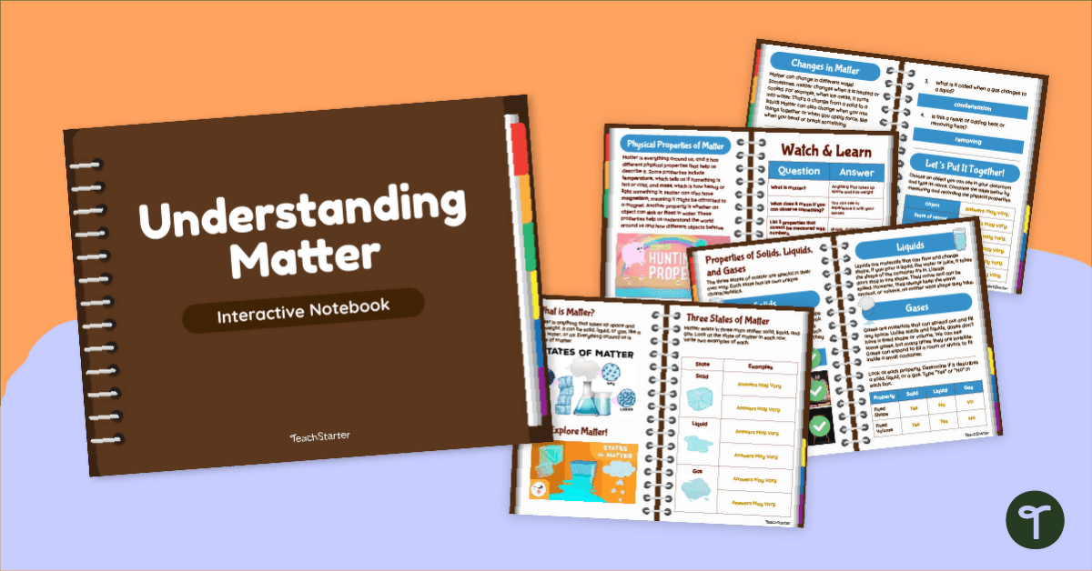 Understanding Matter – Digital Interactive Notebook teaching resource