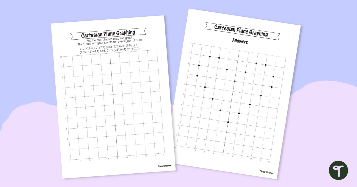 Cartesian Plane Printable Valentine’s Day Picture teaching resource