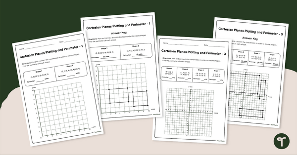 Go to Cartesian Planes Worksheets — Plotting and Perimeter teaching resource