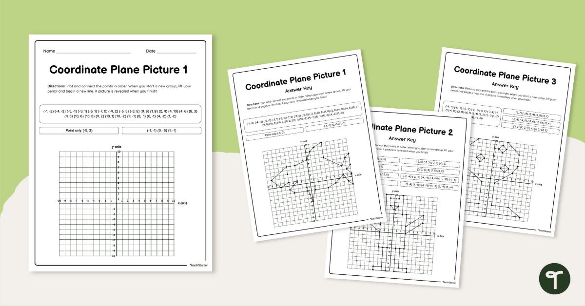 Coordinate Plane Pictures teaching resource