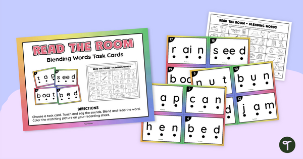 Go to Read the Room - Blending Words Task Cards teaching resource