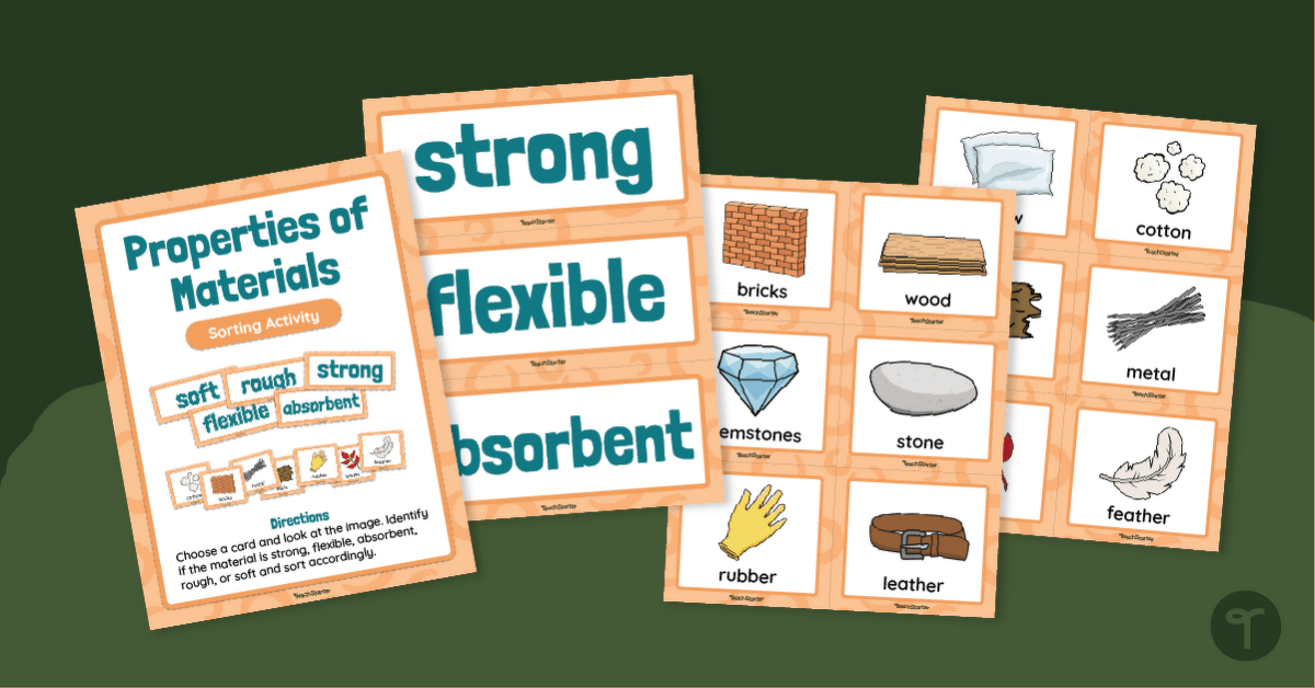 Properties of Materials Sorting Game teaching resource