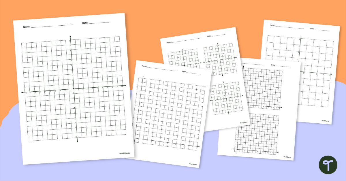 Coordinate Plane Printable Templates teaching resource