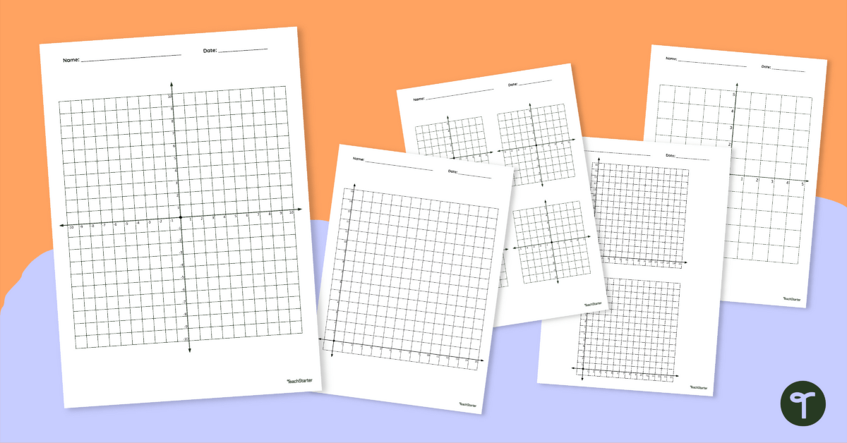 Cartesian Plane Template Set teaching resource