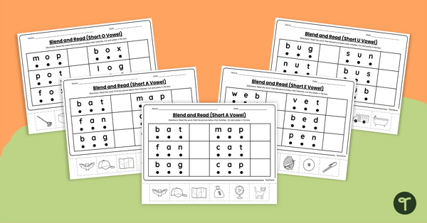 Go to CVC Word Blending Cut and Paste Worksheets teaching resource