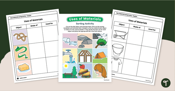 Go to Uses of Materials Sorting Activity teaching resource