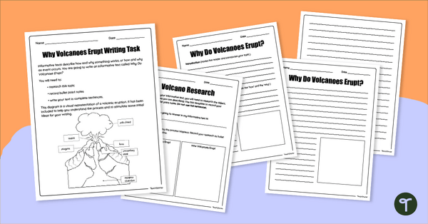 Go to Informative Text Writing Task – Why Do Volcanoes Erupt? teaching resource