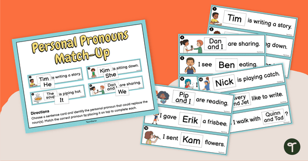 Go to Personal Pronouns Matching Game teaching resource