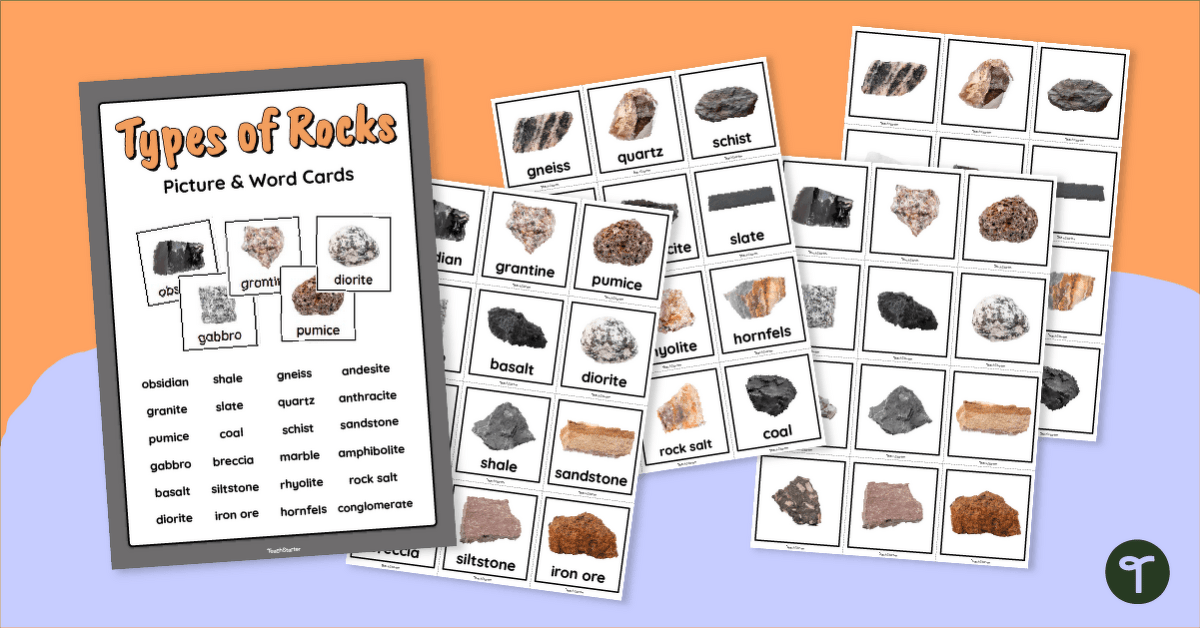 Minerals and Rocks Picture Cards teaching resource