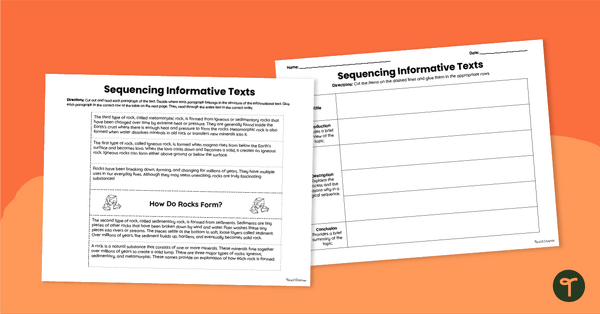 Go to How Do Rocks Form? – Informative Text Structure Sequencing Activity teaching resource