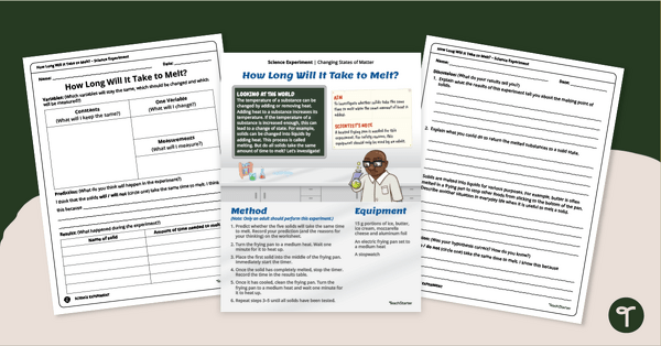 Go to Changing Matter Experiment – How Long Will It Take to Melt? teaching resource