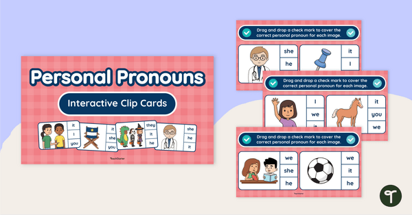 Go to Personal Pronouns Interactive Peg Cards teaching resource