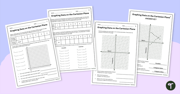 Go to Graphing Data Worksheets (Cartesian Plane) teaching resource