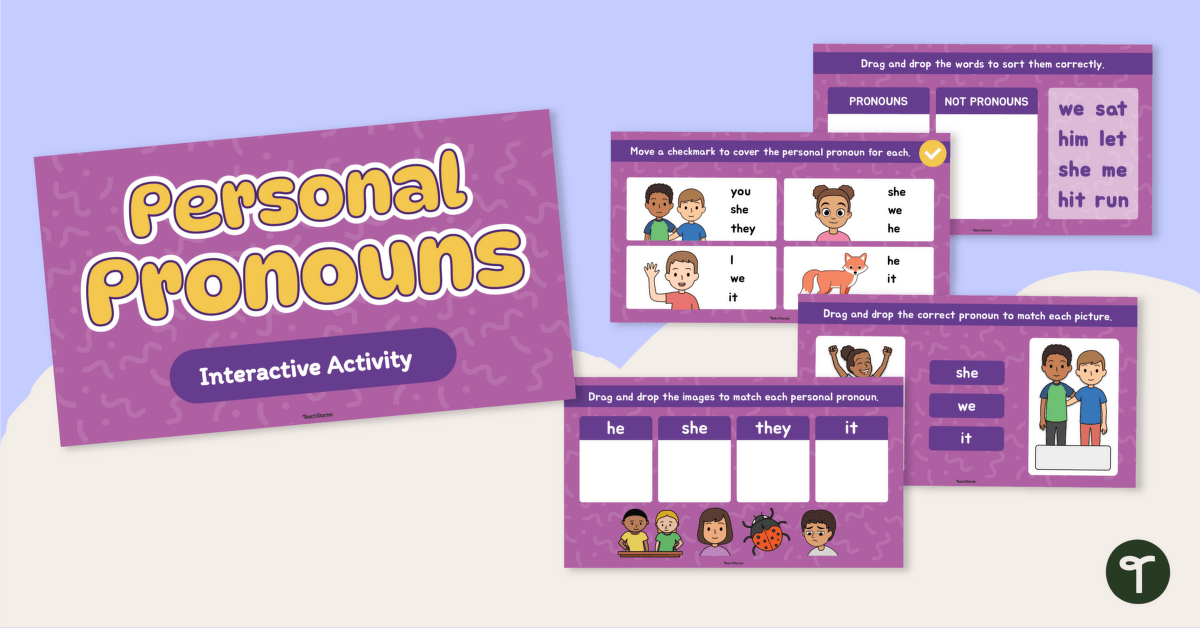 Personal Pronouns Interactive Activity teaching resource