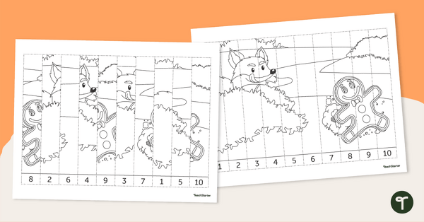 Go to Sequence Puzzle for Numbers 1 - 10 — Gingerbread Man teaching resource