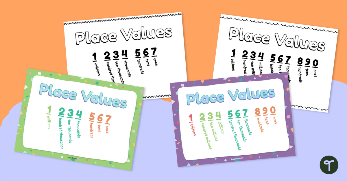 Place Value Poster Set — Whole Numbers teaching resource