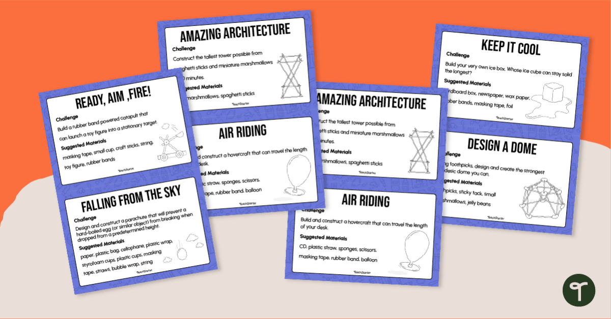 STEM Challenge Activity Cards - Years 5-7 teaching resource