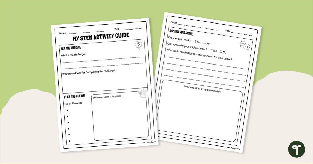 STEM Activity Graphic Organizer - Lower Grades teaching resource